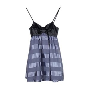 Puff Hem Silver Bow-Top Dress w/ Flaw